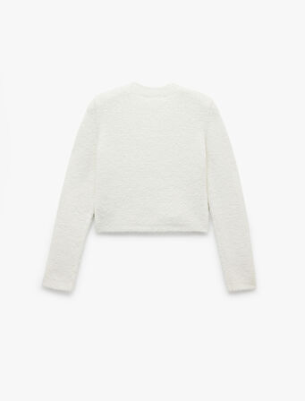 Uzun Kollu Bisiklet Yaka Buklet Triko Kazak