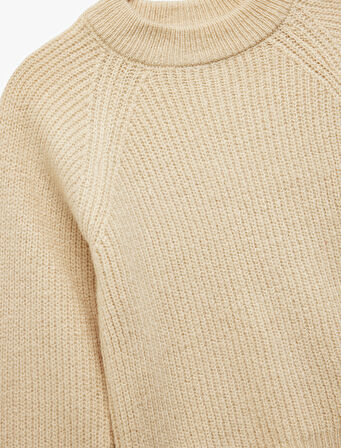 Uzun Kollu Bisiklet Yaka Basic Triko Kazak