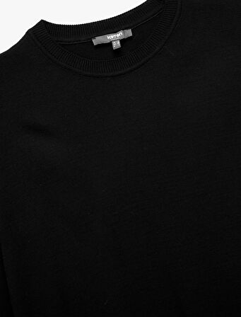 Uzun Kollu Bisiklet Yaka Basic Triko Kazak