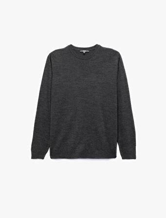 Uzun Kollu Bisiklet Yaka Basic Triko Kazak