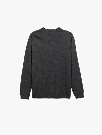 Uzun Kollu Bisiklet Yaka Basic Triko Kazak