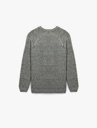 Regular Fit Uzun Kollu Basic Bisiklet Yaka Triko Kazak