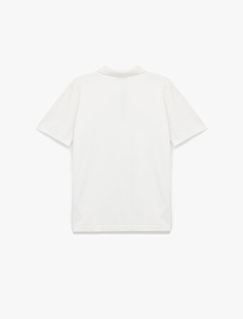 Viskon Regular Fit Polo Yaka Yarım Fermuarlı Kısa Kollu Triko Tişört