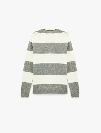 Regular Fit Uzun Kollu Polo Yaka Triko Kazak