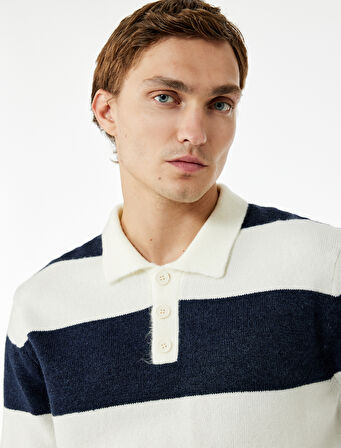 Regular Fit Uzun Kollu Polo Yaka Triko Kazak