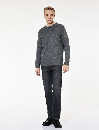 Uzun Kollu Bisiklet Yaka Triko Kazak