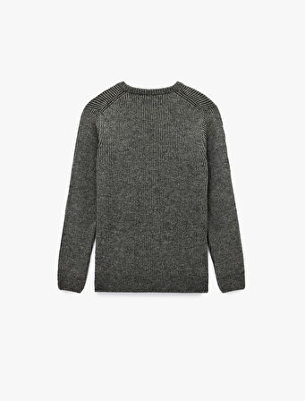 Uzun Kollu Bisiklet Yaka Triko Kazak