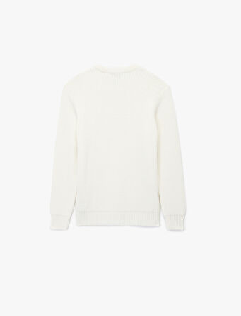 Uzun Kollu Dokulu Bisiklet Yaka Triko Kazak