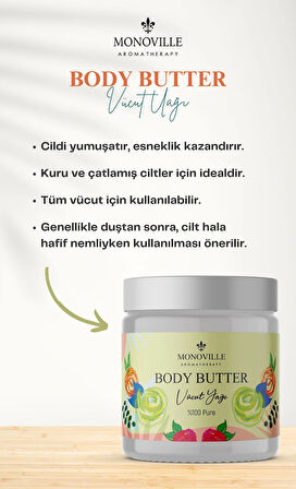 Body Butter %100 Doğal 8 Yağ Içeren Kuruluk Karşıtı Onarıcı Cilt Bakım Yağı 100 ml