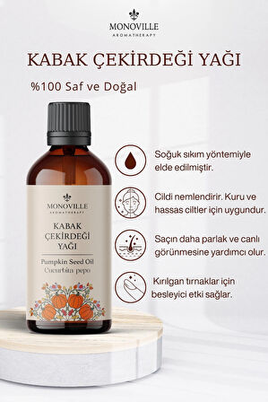Kabak Çekirdeği Yağı 100 ml %100 Saf ve Doğal (Pumpkin Seed Oil)