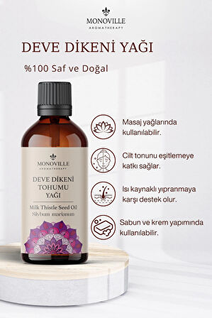 Deve Dikeni Tohumu Yağı 100 ml %100 Saf ve Doğal (Milk Thistle Seed Oil)
