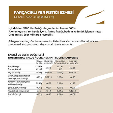 Antalya Reçelcisi 250g Sürülebilir Parçacıklı Yer Fıstığı Ezmesi