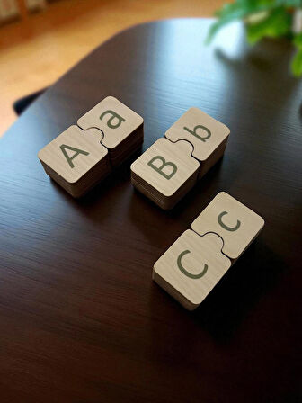 Ahşap Sayı Eşleme, Yeşil, Sayı Puzzle, Ahşap Puzzle, Montessori Sayı Bulmaca Oyunu, Sayma Oyunu