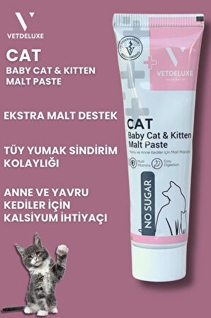 Babycat Kitten MaltePaste Tüy Yumağı Önleyici Yavru Hamile ve Emziren Kedi Malt Macunu 100 Gr