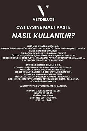 Lysine Malt Kedi ve Köpekler İçin Göz Sağlığı ve Solunum Yolu Destekleyici Malt Macunu 100 Gr