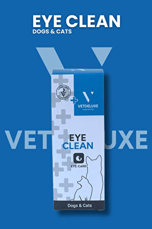 Vetdeluxe Eye Clean Losyon Kedi Köpek Gözyaşı Lekesi ve Göz Çevresi Temizleme Solüsyonu 50 Ml