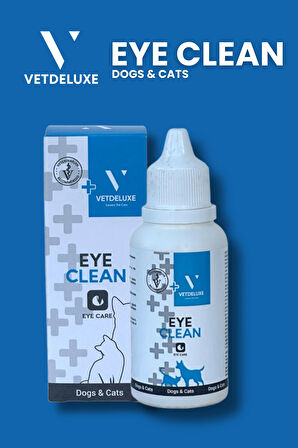 Vetdeluxe Eye Clean Losyon Kedi Köpek Gözyaşı Lekesi ve Göz Çevresi Temizleme Solüsyonu 50 Ml