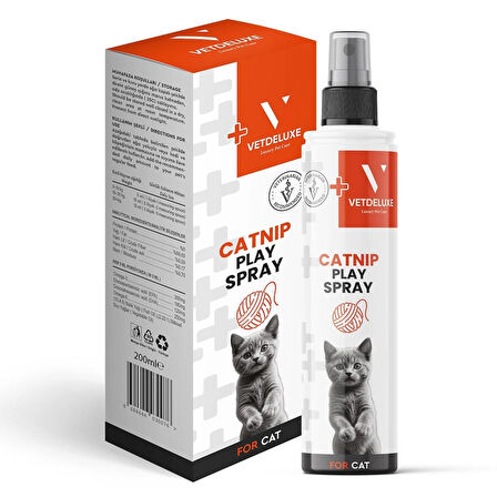 VETDELUXE Catnip Play Spray Kediler İçin Kediotlu Oyun Spreyi 150 ml