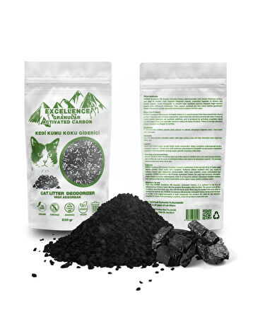 DOĞSEK Kedi Kumu Koku Giderici Excellence KM Granular Activated Carbon 230 gr Kömür Bazlı Granül Aktif Karbon