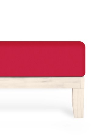 Calmera | %100 Pamuk Penye Lastikli Çarşaf | Tek Kişilik | 90 x 190 cm - Kırmızı