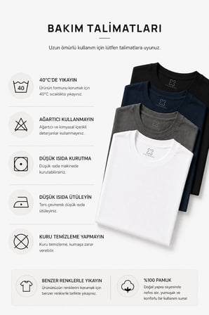 Calmera | %100 Pamuk Regular Fit T-Shirt  | Kadın Erkek Unisex Bisiklet Yaka Basic Tişört | Lacivert