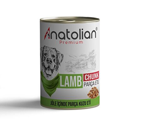 Anatolian Premium Adult Lamb Kuzulu Parça Etli Yetişkin Köpek Konservesi 400 gr