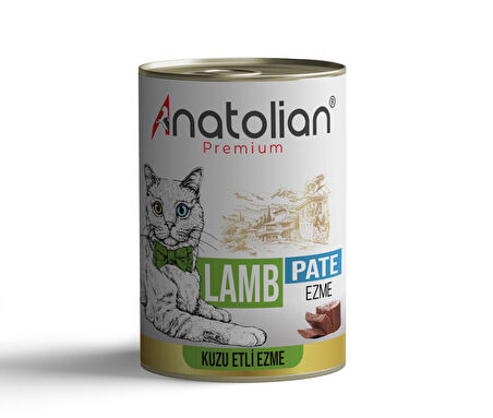 Anatolian Premium Adult Lamb Pate Kuzulu Yetişkin Ezme Kedi konservesi 400 gr 