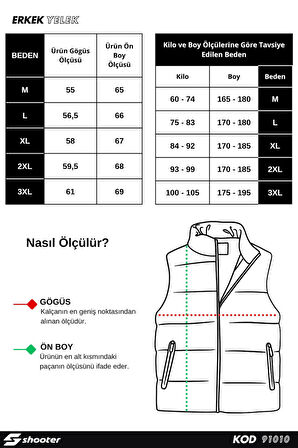 Siyah - L Erkek Parlak Yelek Luxe Bej