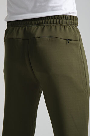 Haki - 3XL Erkek Cep Detaylı Jogger Eşofman Altı