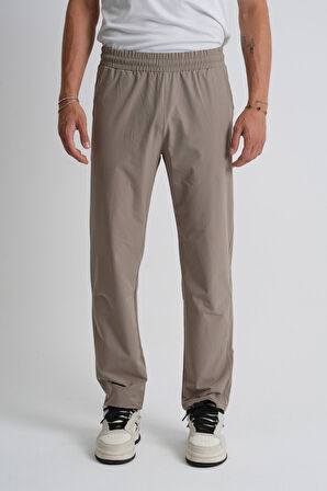 Taş - XL Lacivert Beli Bağcıklı Arka Cep Detaylı Rahat Kalıp Erkek Eşofman Alt