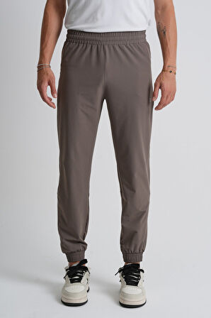 Toprak - M Antrasit Paça Lastikli Beli Bağcıklı Fermuarlı Cepli Standart Kalıp Erkek Eşofman Alt