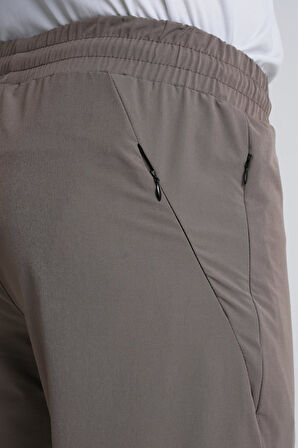 Toprak - M Antrasit Paça Lastikli Beli Bağcıklı Fermuarlı Cepli Standart Kalıp Erkek Eşofman Alt