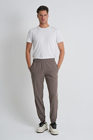 Toprak - 3XL Antrasit Paça Lastikli Beli Bağcıklı Fermuarlı Cepli Standart Kalıp Erkek Eşofman Alt