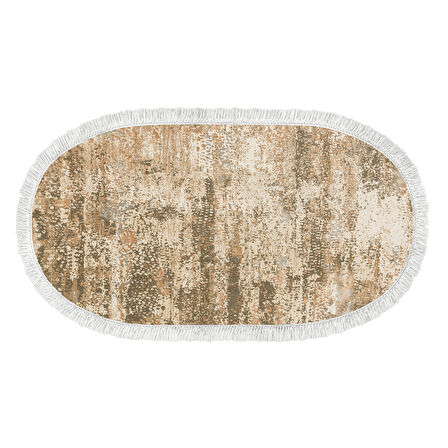 Dekoreko İnci Halı Dijital Saçaklı Oval 1897 Desen 1