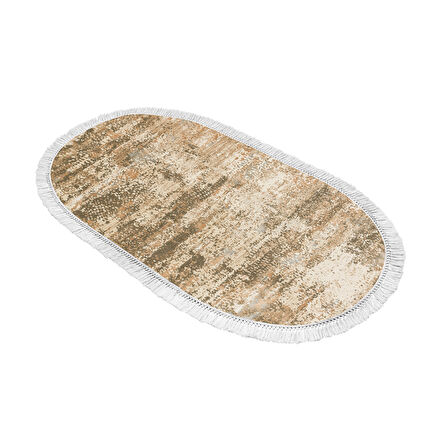 Dekoreko İnci Halı Dijital Saçaklı Oval 1897 Desen 1