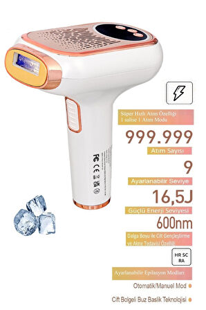Bright Elegance Be-9077f Ultra Hızlı Buz Başlık Profesyonel Lazer 999.999 Atım Otomatik/manuel Mod