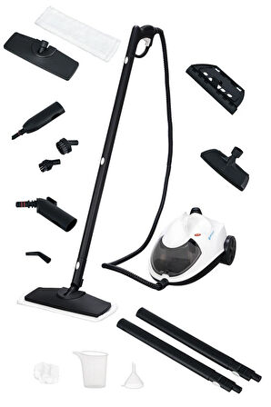 BE-3450 Çok Fonksiyonlu Saklama Hazneli 5 Bar 5m Kablo 2L Su Hazneli Buharlı Temizlik Makinesi Beyaz BE-3450, one size