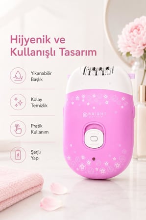 Bright Elegance BE-1189 Kablosuz Şarjlı 2 Kademe 18 Çift Cımbız Epilasyon Aleti