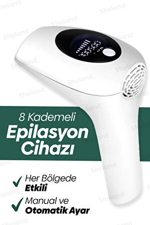 Sheland Pro Ipl Lazer Epilasyon Tüy Alma Cihazı 8 Kademeli 900.000 Atım