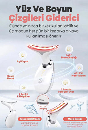 Sheland Pro 3 Programlı Yüz Ve Boyun Kırışıklık Karşıtı Ve Giderici Ems Güzellik Cihazı