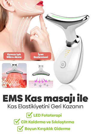 Sheland Pro 3 Programlı Yüz Ve Boyun Kırışıklık Karşıtı Ve Giderici Ems Güzellik Cihazı