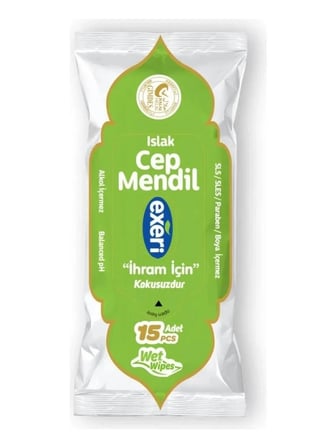 Islak Cep Mendil Kokusuz | Hac ve Umre İçin Kokusuzdur