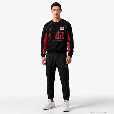 Reflect Türkiye Voleybol Federasyonu  Erkek Siyah Sweatshirt