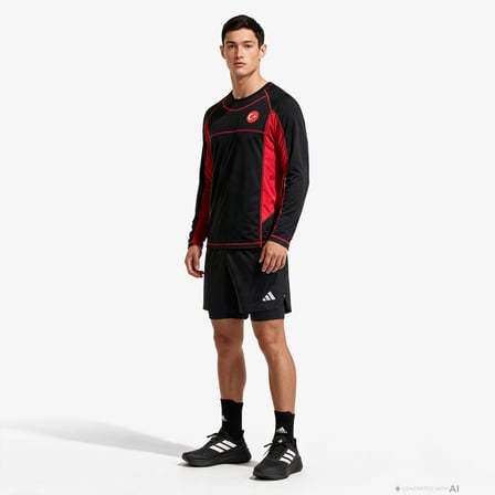 Reflect Türkiye Voleybol Federasyonu Erkek Nakışlı Siyah T-Shirt