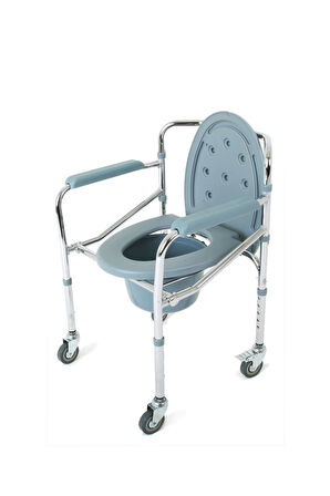 Medikalcim KY696 Kifidis Tekerlekli Tuvaletli Banyo Sandalyesi STD