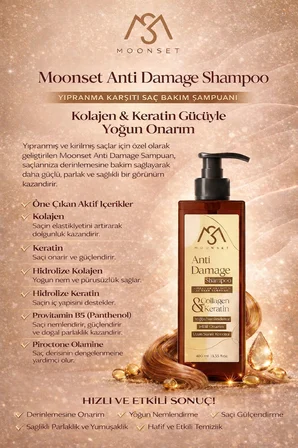 Moonset Yıpranma Karşıtı Saç Bakım Şampuanı 400 ml