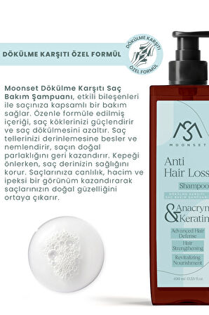 Moonset Dökülme Karşıtı Saç Bakım Şampuanı 400 ml