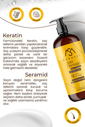 Moonset Yıpranma Karşıtı Saç Bakım Kremi (Keratin & Ceramide)