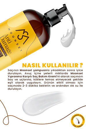 Moonset Yıpranma Karşıtı Saç Bakım Kremi (Keratin & Ceramide)