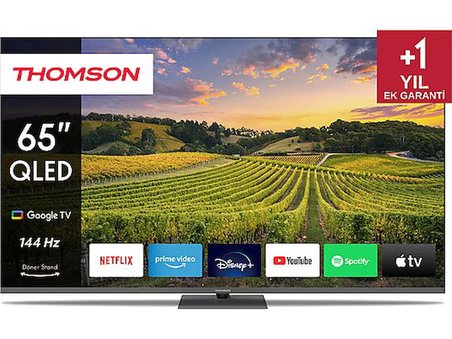 THOMSON 65QG5C14 65 inç 164 Ekran Uydu Alıcılı Ultra HD 4K Google Smart QLED TV